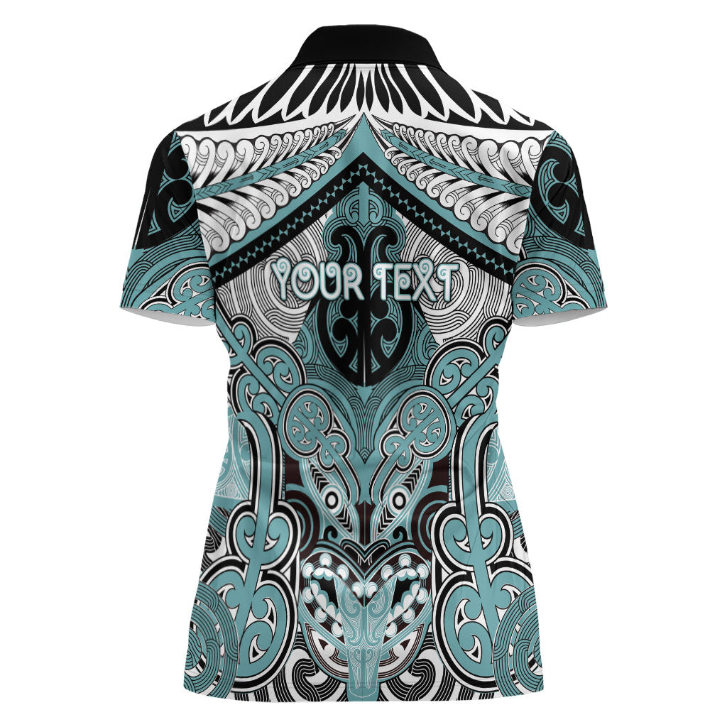 Aotearoa Iwi Ngati Paoa Personalised Women Polo Shirt Maori Kowhaiwhai Pattern