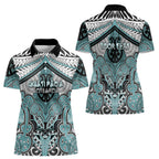 Aotearoa Iwi Ngati Paoa Personalised Women Polo Shirt Maori Kowhaiwhai Pattern