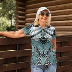Aotearoa Iwi Ngati Paoa Personalised Women Polo Shirt Maori Kowhaiwhai Pattern