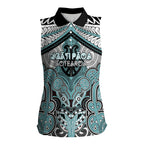Aotearoa Iwi Ngati Paoa Personalised Women Sleeveless Polo Shirt Maori Kowhaiwhai Pattern