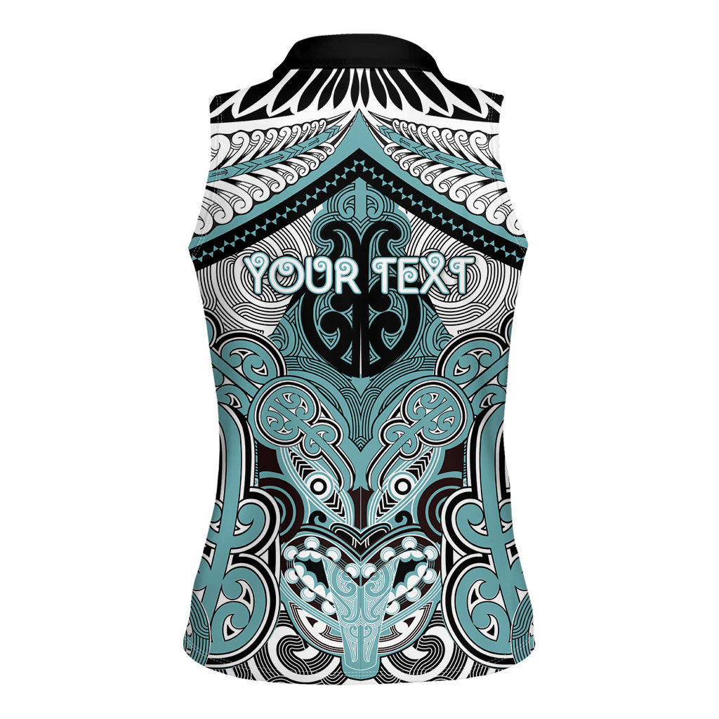 Aotearoa Iwi Ngati Paoa Personalised Women Sleeveless Polo Shirt Maori Kowhaiwhai Pattern