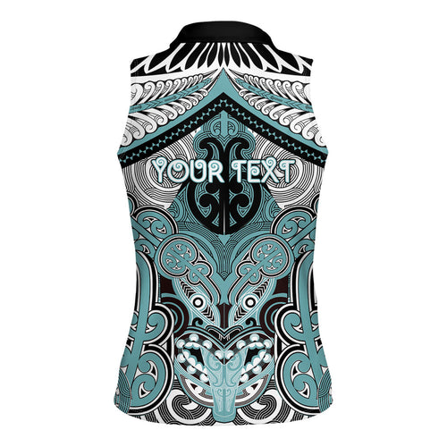 Aotearoa Iwi Ngati Paoa Personalised Women Sleeveless Polo Shirt Maori Kowhaiwhai Pattern