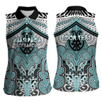 Aotearoa Iwi Ngati Paoa Personalised Women Sleeveless Polo Shirt Maori Kowhaiwhai Pattern