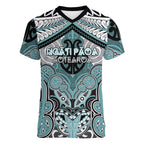 Aotearoa Iwi Ngati Paoa Personalised Women V-Neck T-Shirt Maori Kowhaiwhai Pattern