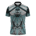 Aotearoa Iwi Ngati Paoa Personalised Zipper Polo Shirt Maori Kowhaiwhai Pattern
