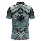 Aotearoa Iwi Ngati Paoa Personalised Zipper Polo Shirt Maori Kowhaiwhai Pattern