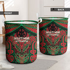 Aotearoa Iwi Ngati Hine Laundry Basket Maori Kowhaiwhai Pattern