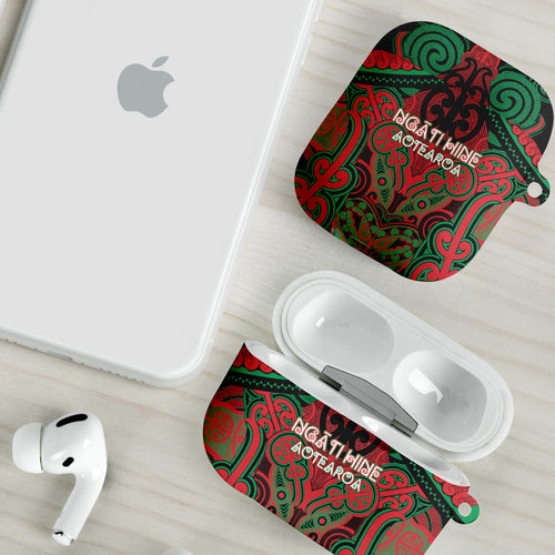 Aotearoa Iwi Ngati Hine AirPods Case Maori Kowhaiwhai Pattern