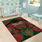 Aotearoa Iwi Ngati Hine Area Rug Maori Kowhaiwhai Pattern
