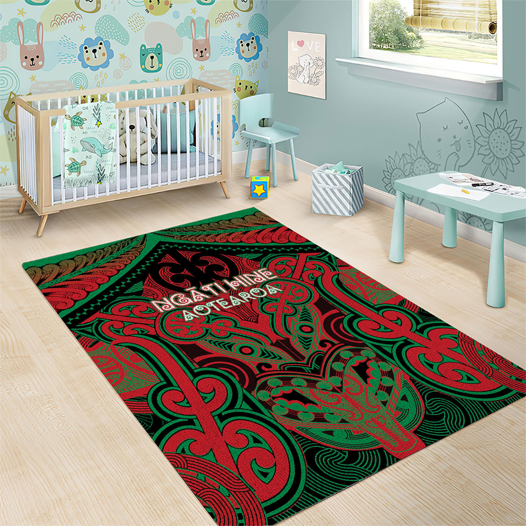 Aotearoa Iwi Ngati Hine Area Rug Maori Kowhaiwhai Pattern