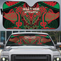 Aotearoa Iwi Ngati Hine Auto Sun Shade Maori Kowhaiwhai Pattern