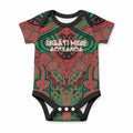 Aotearoa Iwi Ngati Hine Personalised Baby Onesie Maori Kowhaiwhai Pattern