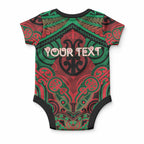 Aotearoa Iwi Ngati Hine Personalised Baby Onesie Maori Kowhaiwhai Pattern