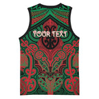 Aotearoa Iwi Ngati Hine Personalised Basketball Jersey Maori Kowhaiwhai Pattern