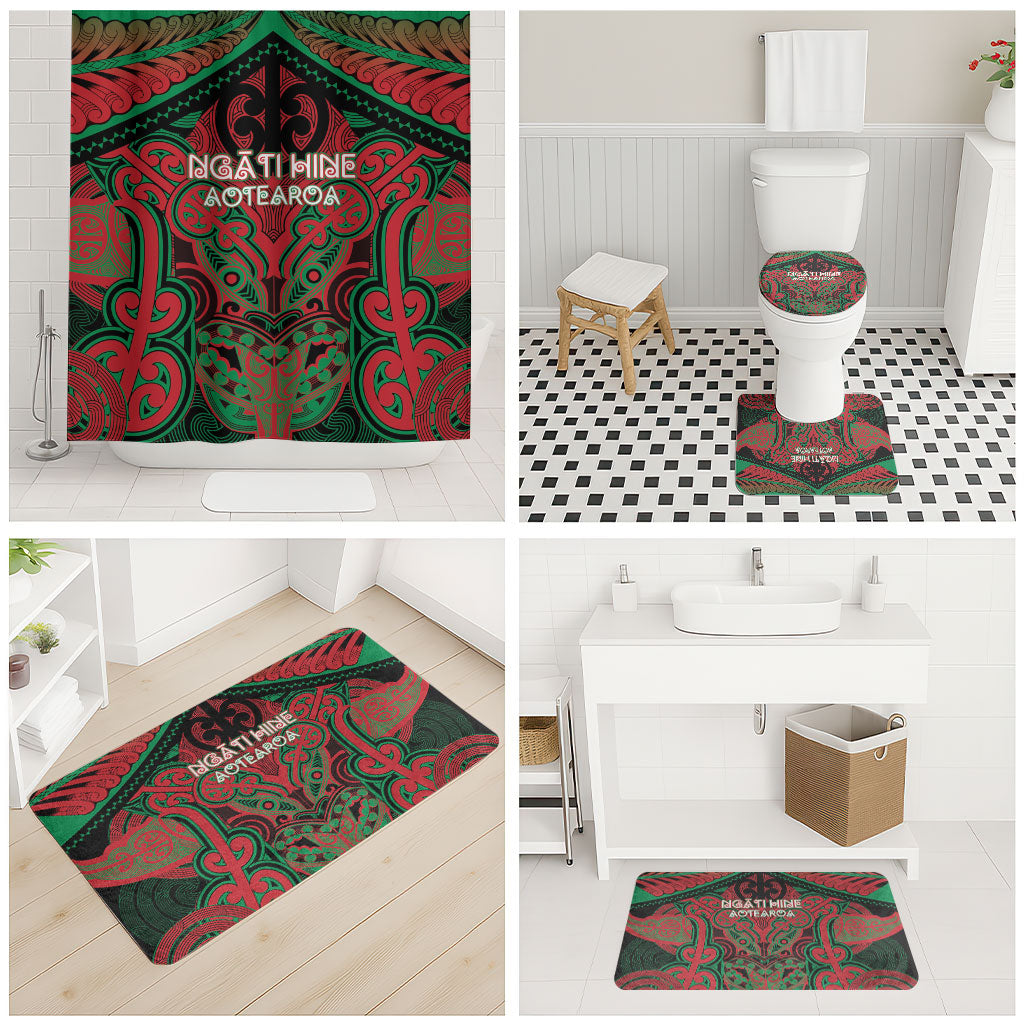 Aotearoa Iwi Ngati Hine Bathroom Set Maori Kowhaiwhai Pattern