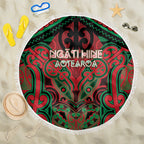 Aotearoa Iwi Ngati Hine Beach Blanket Maori Kowhaiwhai Pattern