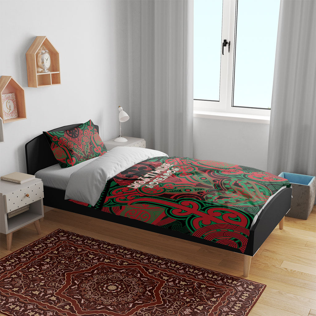 Aotearoa Iwi Ngati Hine Bedding Set Maori Kowhaiwhai Pattern