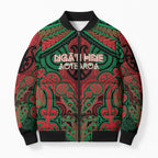 Aotearoa Iwi Ngati Hine Personalised Bomber Puffer Jacket Maori Kowhaiwhai Pattern