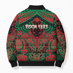 Aotearoa Iwi Ngati Hine Personalised Bomber Puffer Jacket Maori Kowhaiwhai Pattern