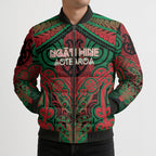 Aotearoa Iwi Ngati Hine Personalised Bomber Puffer Jacket Maori Kowhaiwhai Pattern