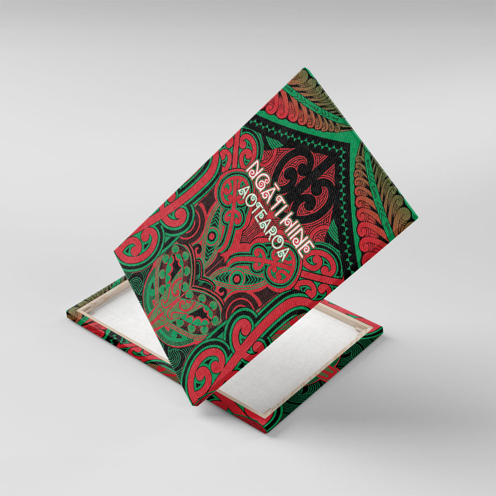 Aotearoa Iwi Ngati Hine Canvas Wall Art Maori Kowhaiwhai Pattern