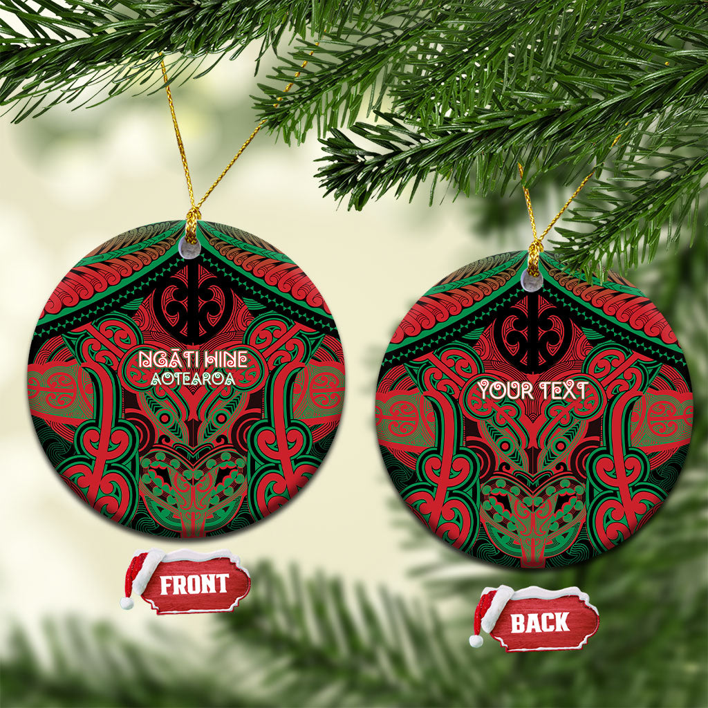 Aotearoa Iwi Ngati Hine Personalised Ceramic Ornament Maori Kowhaiwhai Pattern