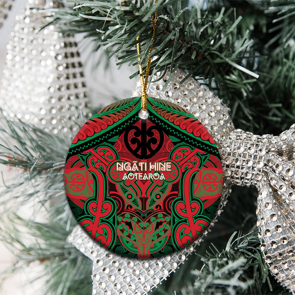 Aotearoa Iwi Ngati Hine Personalised Ceramic Ornament Maori Kowhaiwhai Pattern