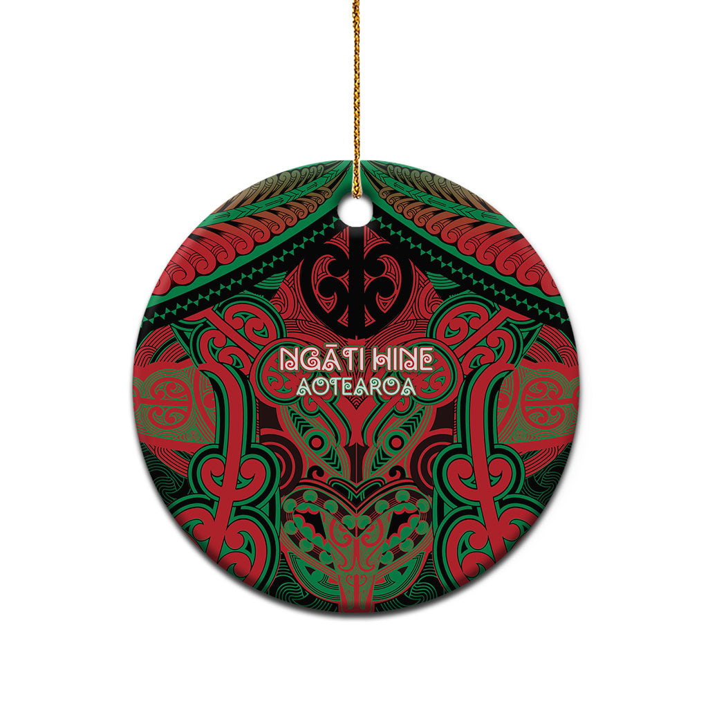 Aotearoa Iwi Ngati Hine Personalised Ceramic Ornament Maori Kowhaiwhai Pattern