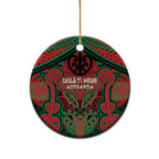 Aotearoa Iwi Ngati Hine Personalised Ceramic Ornament Maori Kowhaiwhai Pattern