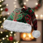 Aotearoa Iwi Ngati Hine Personalised Christmas Santa Hat Maori Kowhaiwhai Pattern