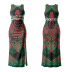 Aotearoa Iwi Ngati Hine Personalised Couples Matching Tank Maxi Dress and Hawaiian Shirt Maori Kowhaiwhai Pattern