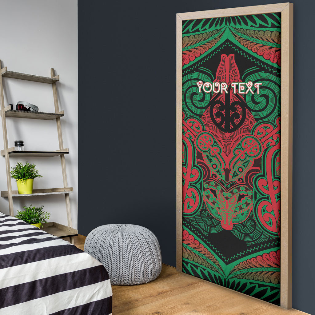 Aotearoa Iwi Ngati Hine Personalised Door Cover Maori Kowhaiwhai Pattern