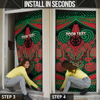 Aotearoa Iwi Ngati Hine Personalised Door Cover Maori Kowhaiwhai Pattern