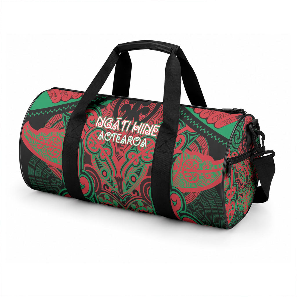 Aotearoa Iwi Ngati Hine Duffle Bag Maori Kowhaiwhai Pattern