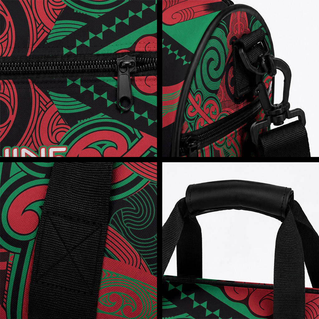 Aotearoa Iwi Ngati Hine Duffle Bag Maori Kowhaiwhai Pattern