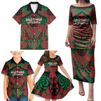 Aotearoa Iwi Ngati Hine Personalised Family Matching Puletasi and Hawaiian Shirt Maori Kowhaiwhai Pattern