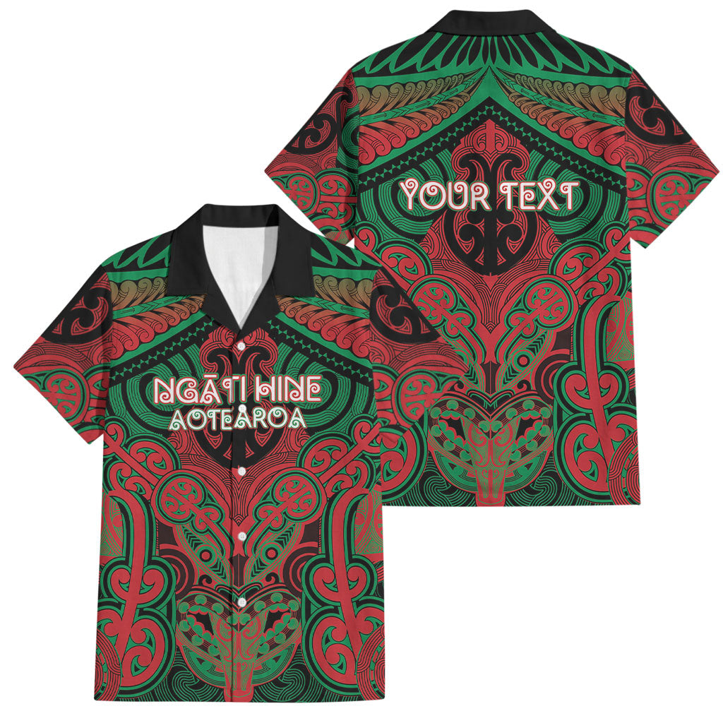 Aotearoa Iwi Ngati Hine Personalised Family Matching Puletasi and Hawaiian Shirt Maori Kowhaiwhai Pattern