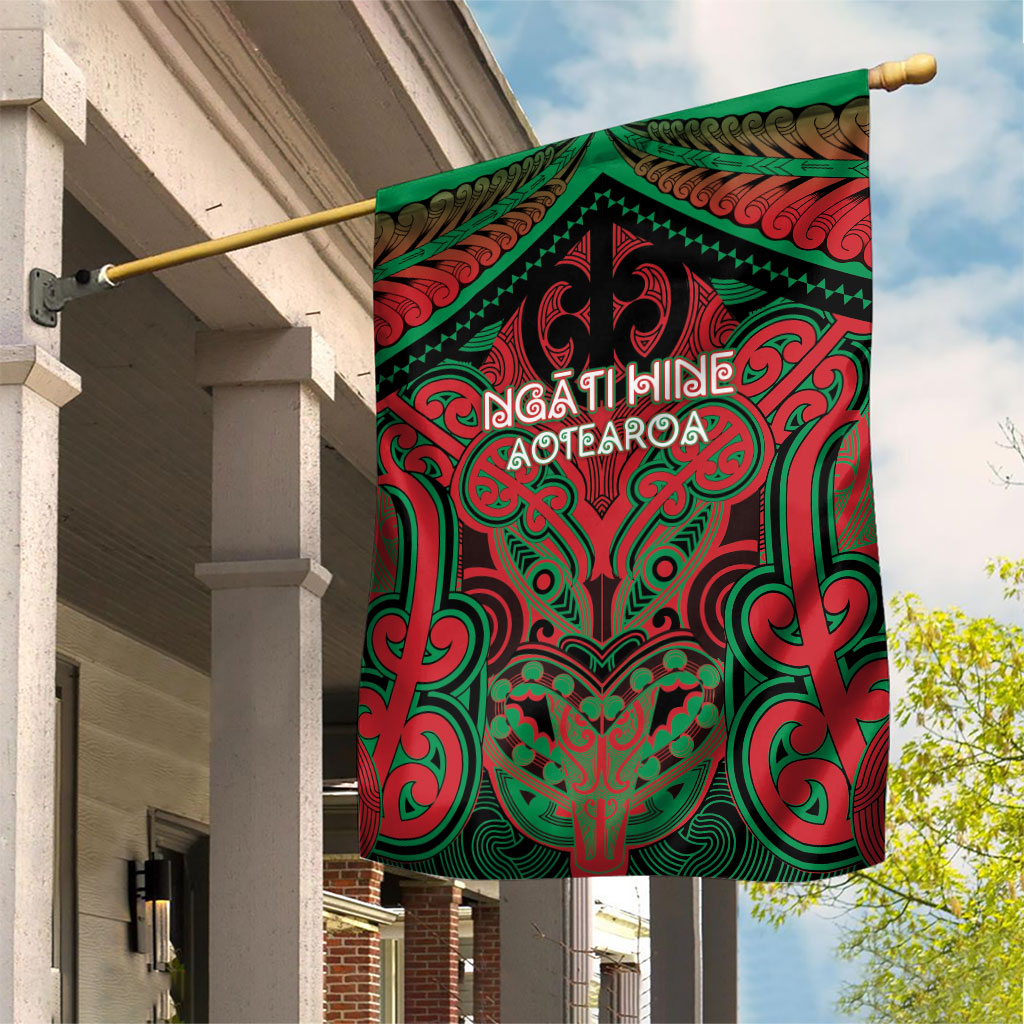 Aotearoa Iwi Ngati Hine Garden Flag Maori Kowhaiwhai Pattern