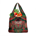 Aotearoa Iwi Ngati Hine Grocery Bag Maori Kowhaiwhai Pattern