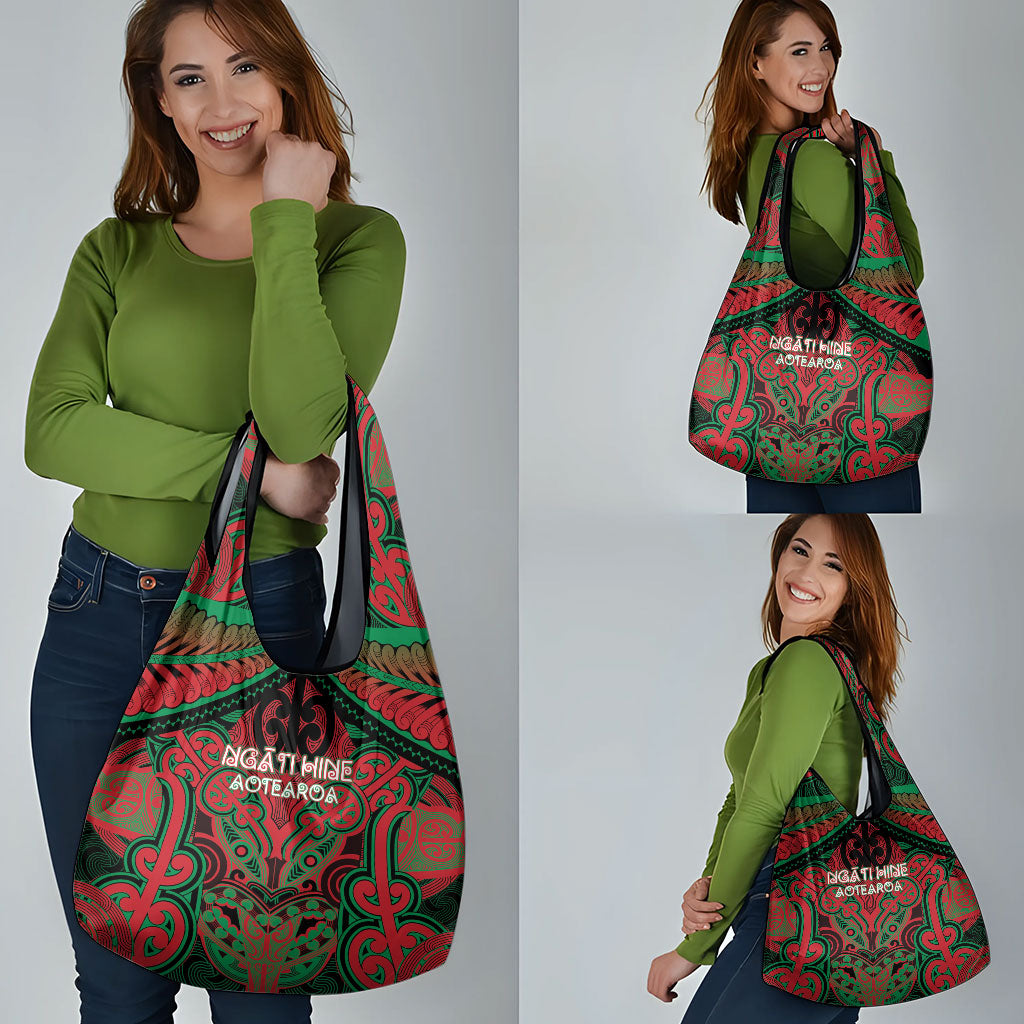 Aotearoa Iwi Ngati Hine Grocery Bag Maori Kowhaiwhai Pattern