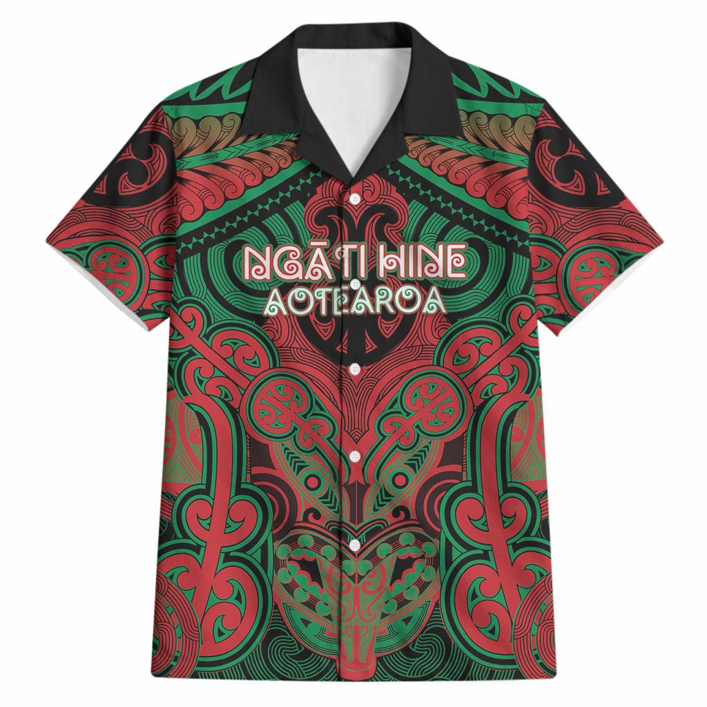 Aotearoa Iwi Ngati Hine Personalised Hawaiian Shirt Maori Kowhaiwhai Pattern