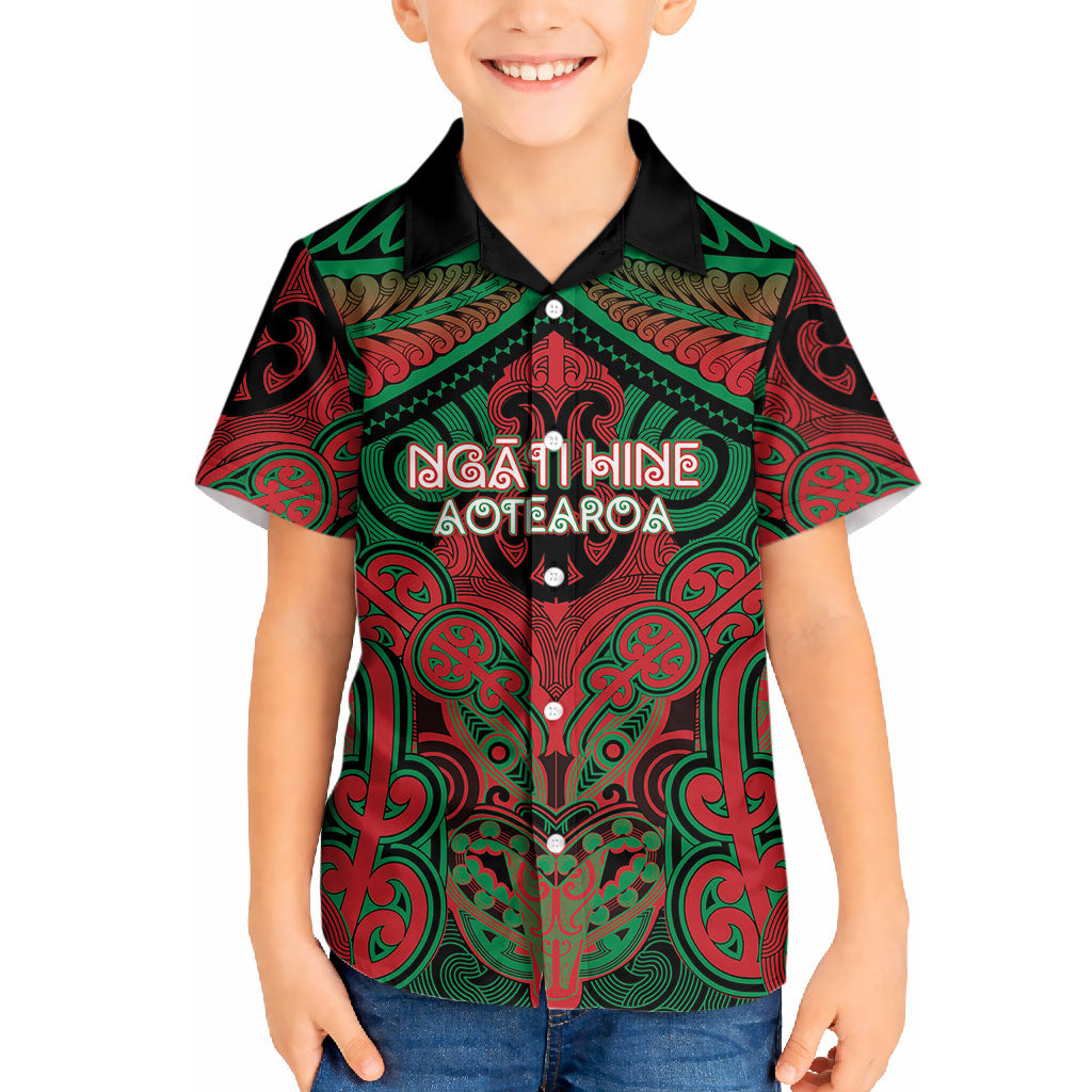 Aotearoa Iwi Ngati Hine Personalised Hawaiian Shirt Maori Kowhaiwhai Pattern