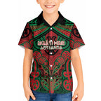 Aotearoa Iwi Ngati Hine Personalised Hawaiian Shirt Maori Kowhaiwhai Pattern
