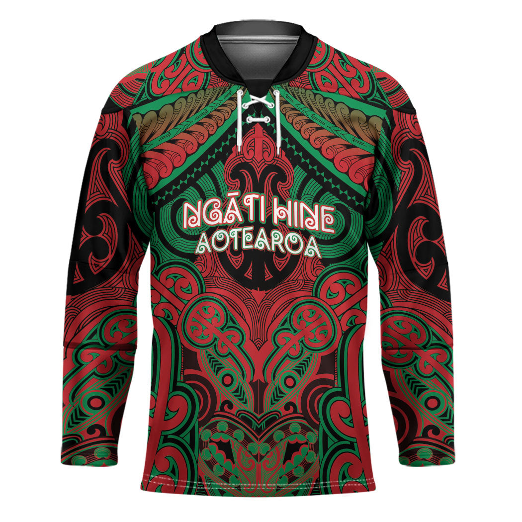 Aotearoa Iwi Ngati Hine Personalised Hockey Jersey Maori Kowhaiwhai Pattern