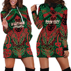 Aotearoa Iwi Ngati Hine Personalised Hoodie Dress Maori Kowhaiwhai Pattern