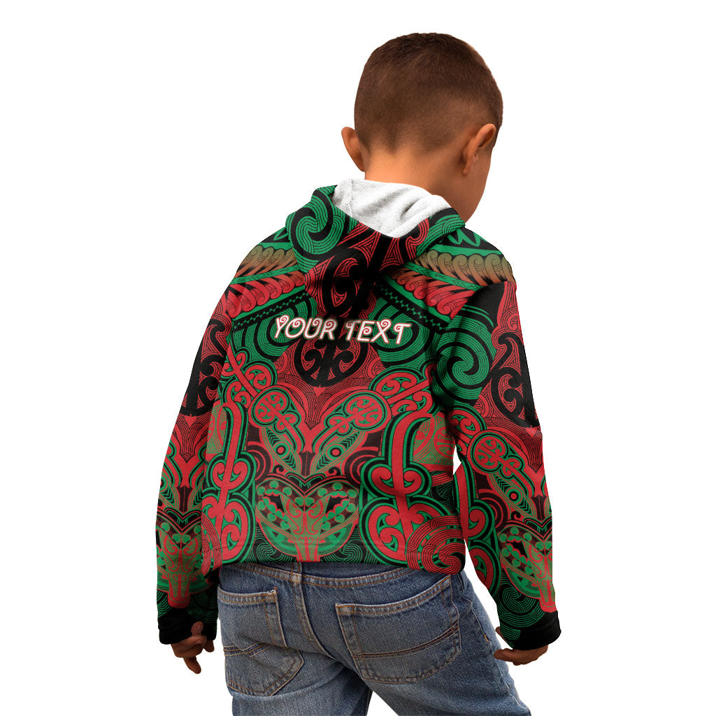Aotearoa Iwi Ngati Hine Personalised Kid Hoodie Maori Kowhaiwhai Pattern