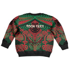 Aotearoa Iwi Ngati Hine Personalised Kid Ugly Christmas Sweater Maori Kowhaiwhai Pattern