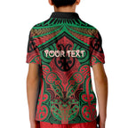Aotearoa Iwi Ngati Hine Personalised Kid Polo Shirt Maori Kowhaiwhai Pattern