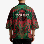 Aotearoa Iwi Ngati Hine Personalised Kimono Maori Kowhaiwhai Pattern