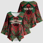 Aotearoa Iwi Ngati Hine Personalised Kimono Sleeve Blouse Maori Kowhaiwhai Pattern